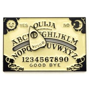 OUIJA BOARD W/MOVING PLANCHETTE OIL DRIPPED ENAMEL PIN LAPEL PIN BROOCH NWT